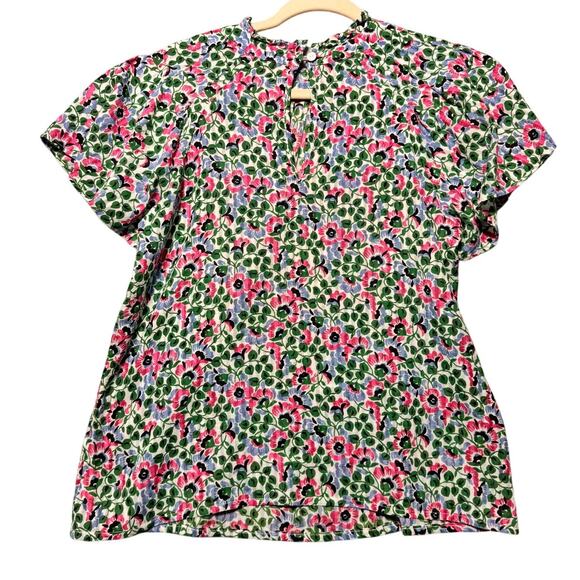 Banjanan womens micro floral blouse xs Multi cottage core - Picture 1 of 10